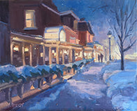 Original art for sale at UGallery.com | Snow Light by Claudia Verciani | $1,075 | oil painting | 20' h x 16' w | thumbnail 1