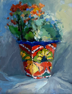 Original art for sale at UGallery.com | Spring Flowers by Claudia Verciani | $925 | oil painting | 14' h x 11' w