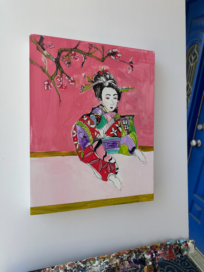 Full of Peace and Heart Part I by Colette Wirz Nauke |  Side View of Artwork 