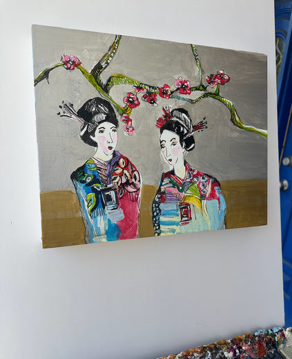 Full of Peace and Heart Part II by Colette Wirz Nauke |  Side View of Artwork 