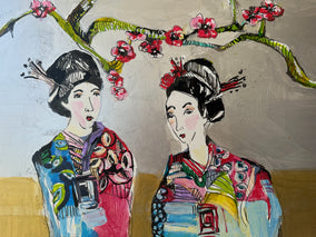 Original art for sale at UGallery.com | Full of Peace and Heart Part II by Colette Wirz Nauke | $725 | acrylic painting | 11' h x 14' w