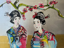 Original art for sale at UGallery.com | Full of Peace and Heart Part II by Colette Wirz Nauke | $725 | acrylic painting | 11' h x 14' w | thumbnail 1