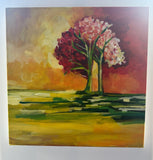 Original art for sale at UGallery.com | Morning Cherry Blossoms by Colette Wirz Nauke | $950 | acrylic painting | 16' h x 16' w | thumbnail 3