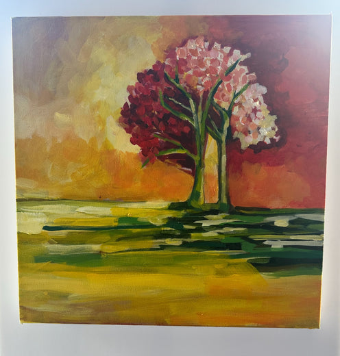 Morning Cherry Blossoms by Colette Wirz Nauke |  Context View of Artwork 