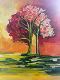 Original art for sale at UGallery.com | Morning Cherry Blossoms by Colette Wirz Nauke | $950 | acrylic painting | 16' h x 16' w | thumbnail 4
