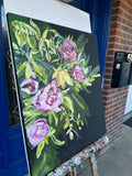 Original art for sale at UGallery.com | Roses of the Night by Colette Wirz Nauke | $900 | acrylic painting | 24' h x 20' w | thumbnail 2
