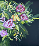 Original art for sale at UGallery.com | Roses of the Night by Colette Wirz Nauke | $900 | acrylic painting | 24' h x 20' w | thumbnail 1