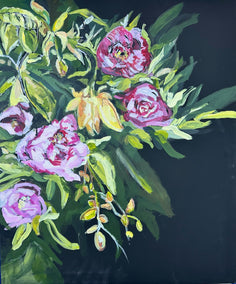 acrylic painting by Colette Wirz Nauke titled Roses of the Night