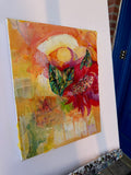 Original art for sale at UGallery.com | Missing the Sun by Colette Wirz Nauke | $275 | mixed media artwork | 14' h x 11' w | thumbnail 2