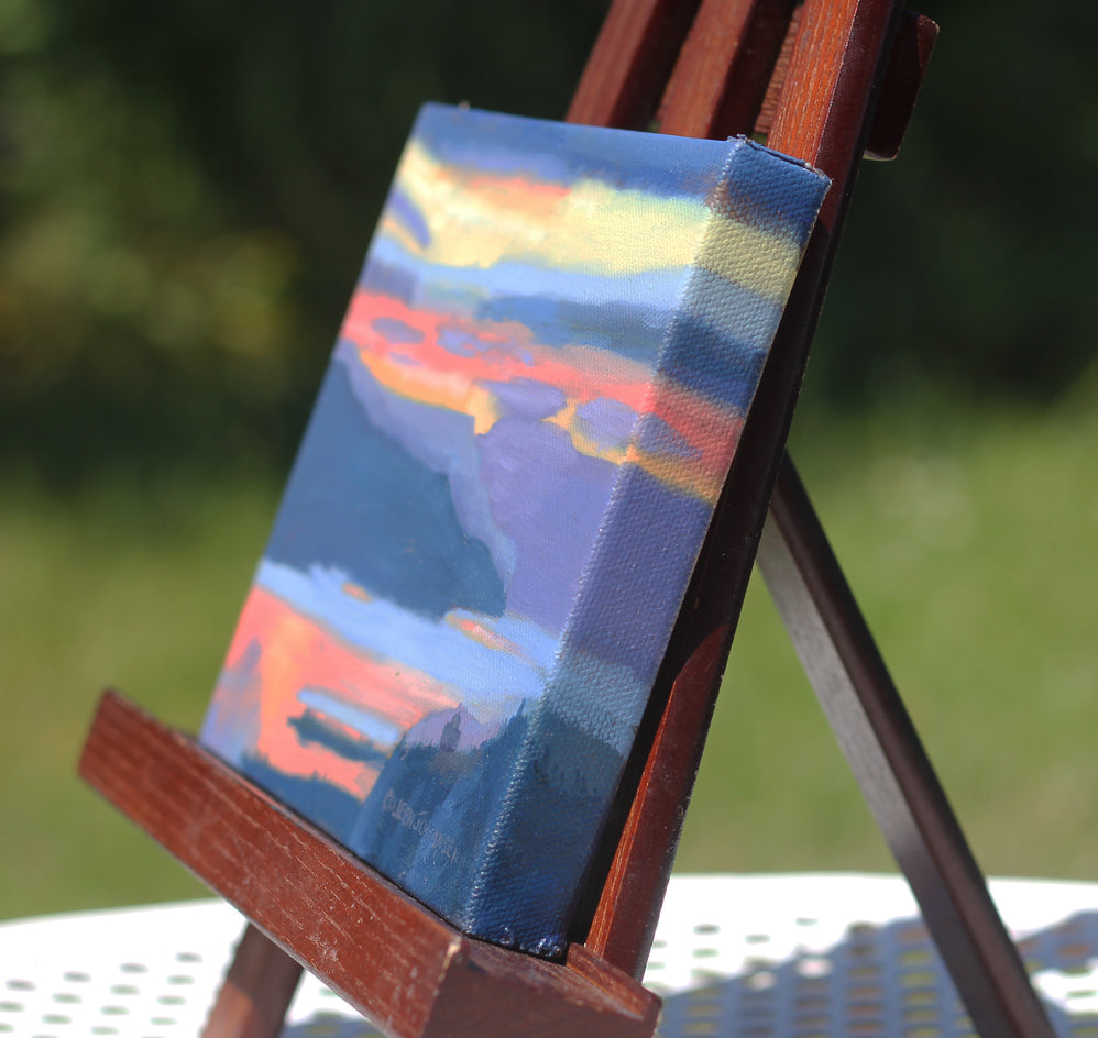 Columbia Vista by Colleen Johansen |  Side View of Artwork 