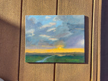Original art for sale at UGallery.com | Hold My Hand as the Day Fades Away by Colleen Johansen | $250 | oil painting | 8' h x 10' w | thumbnail 3