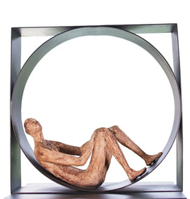sculpture by Cristobal Corbeaux titled Our World I