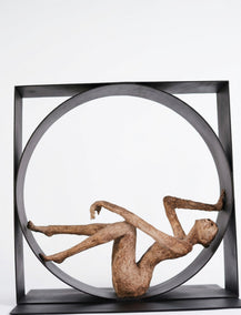 sculpture by Cristobal Corbeaux titled Our World II