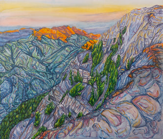 mixed media artwork by Crystal DiPietro titled Daybreak
