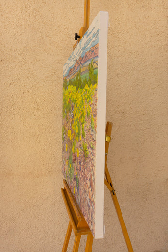 Desert Poppies by Crystal DiPietro |  Side View of Artwork 