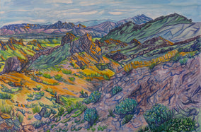 Original art for sale at UGallery.com | Light My Way by Crystal DiPietro | $2,200 | mixed media artwork | 24' h x 36' w