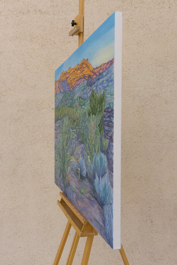 Sonoran Dawn by Crystal DiPietro |  Side View of Artwork 
