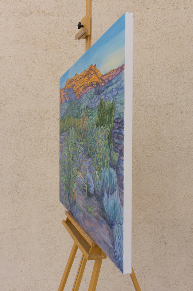 Sonoran Dawn by Crystal DiPietro |  Side View of Artwork 