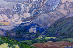 Original art for sale at UGallery.com | Stormy Day in the San Juans by Crystal DiPietro | $4,200 | mixed media artwork | 20.25' h x 44' w | thumbnail 4