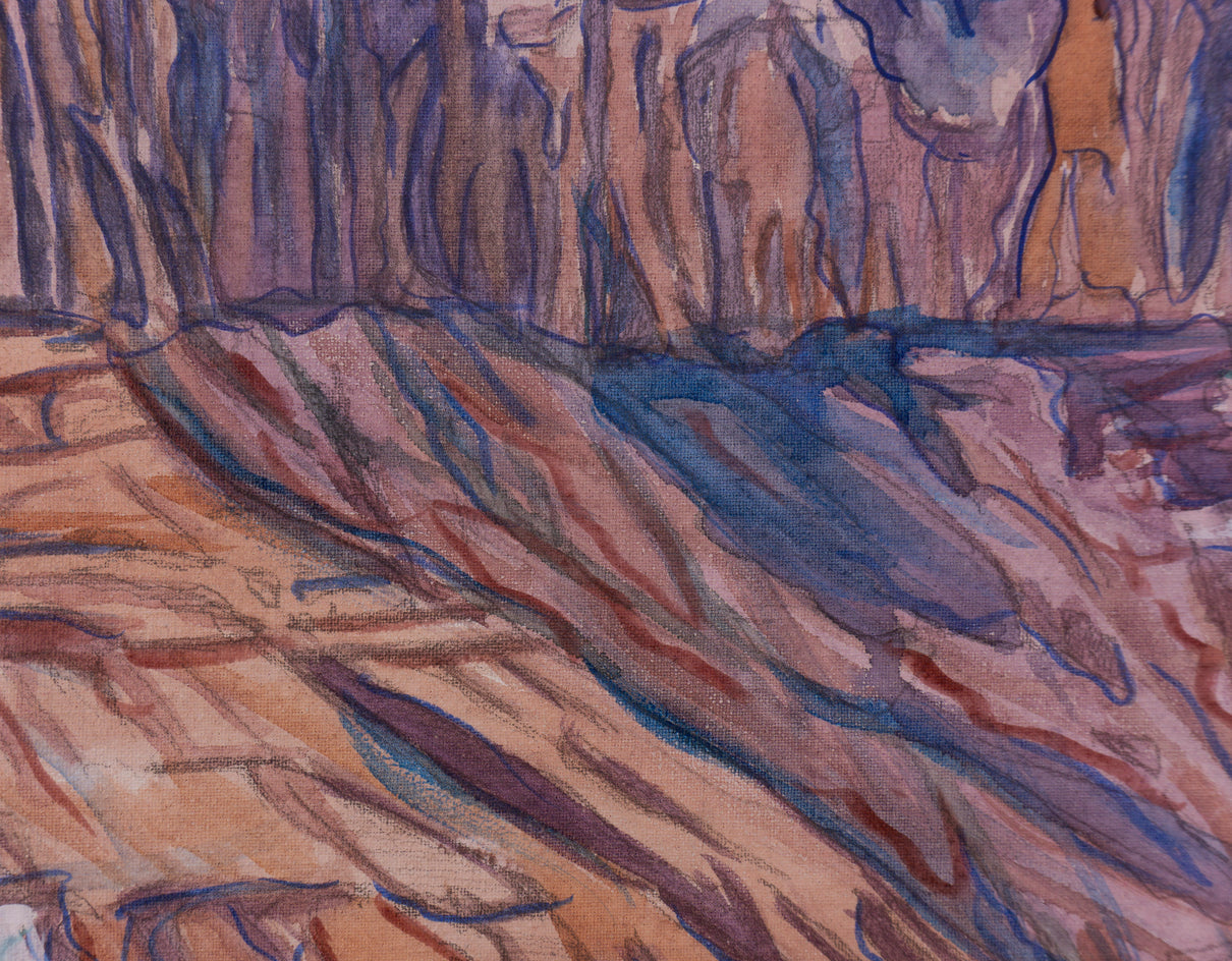 Winter in Castle Valley by Crystal DiPietro |  Closeup View of Artwork 