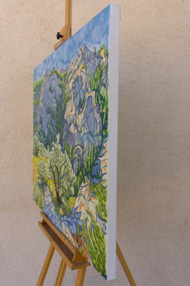 Light and Stone in Harmony Sway by Crystal DiPietro |  Side View of Artwork 