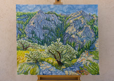 Original art for sale at UGallery.com | Light and Stone in Harmony Sway by Crystal DiPietro | $4,800 | oil painting | 36' h x 42' w | thumbnail 3