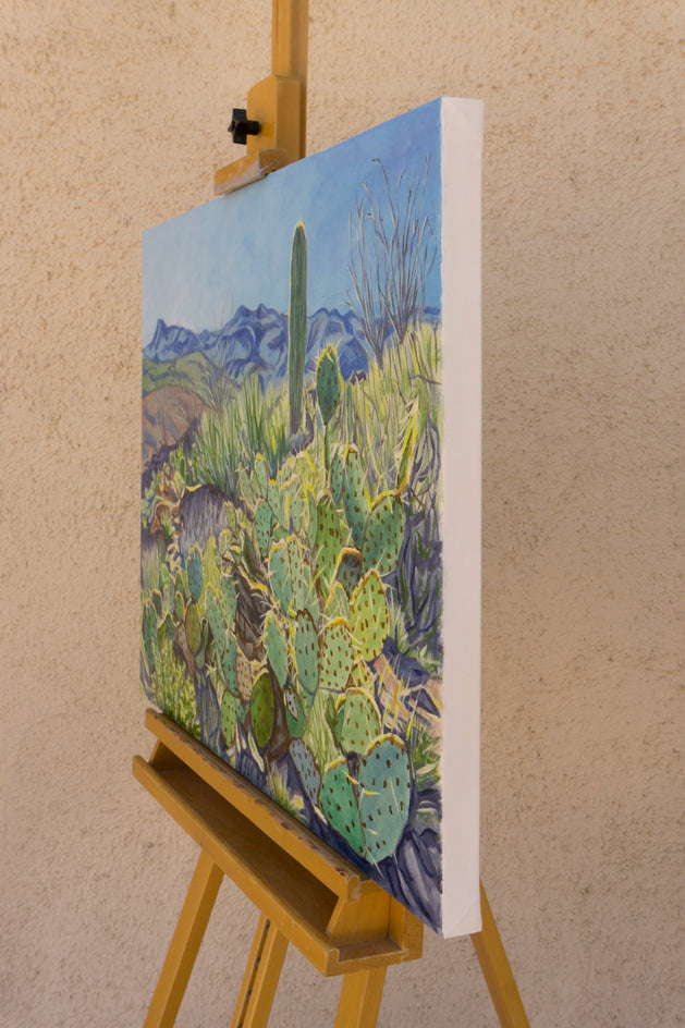 Prickly Pear by Crystal DiPietro |  Side View of Artwork 
