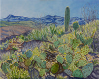 Original art for sale at UGallery.com | Prickly Pear by Crystal DiPietro | $2,175 | oil painting | 24' h x 30' w | thumbnail 1
