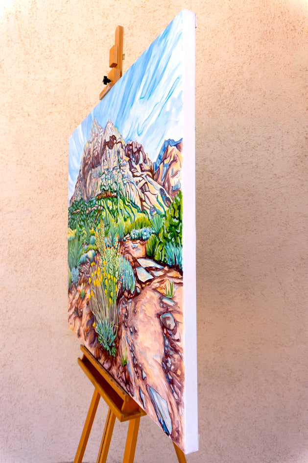 Spring in Oak Creek Canyon by Crystal DiPietro |  Side View of Artwork 