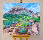 Original art for sale at UGallery.com | Spring in Oak Creek Canyon by Crystal DiPietro | $5,600 | oil painting | 42' h x 48' w | thumbnail 3
