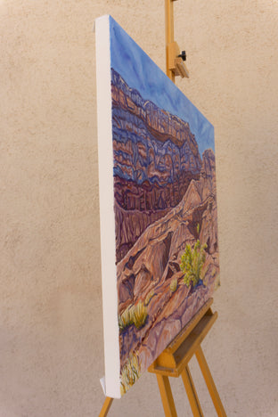 The Bush in the Badlands by Crystal DiPietro |  Side View of Artwork 