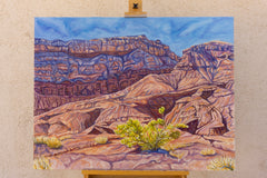 Original art for sale at UGallery.com | The Bush in the Badlands by Crystal DiPietro | $4,400 | oil painting | 32' h x 42' w | thumbnail 3