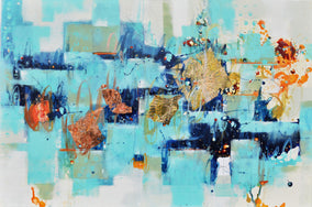 Original art for sale at UGallery.com | Light of the Harvest Moon by Cynthia Ligeros | $1,300 | acrylic painting | 24' h x 36' w