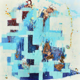 Original art for sale at UGallery.com | Breath of Twilight by Cynthia Ligeros | $3,100 | mixed media artwork | 36' h x 36' w | thumbnail 1