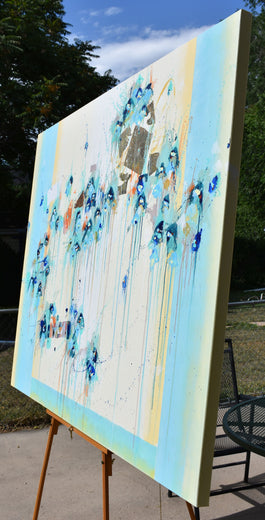 Dancing on the Edge of the World by Cynthia Ligeros |  Side View of Artwork 