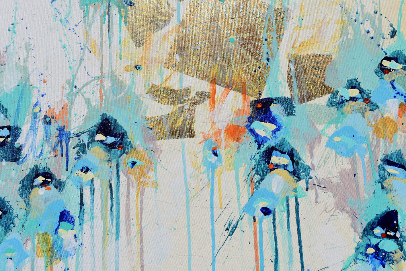 Dancing on the Edge of the World by Cynthia Ligeros |  Closeup View of Artwork 