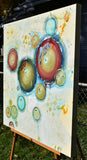 Original art for sale at UGallery.com | Glimmer of Becoming by Cynthia Ligeros | $2,400 | mixed media artwork | 30' h x 30' w | thumbnail 2