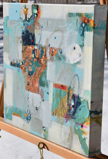 Reflections of the Winter Light by Cynthia Ligeros |  Side View of Artwork 