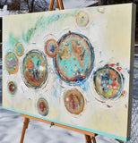 Original art for sale at UGallery.com | Where Light Begins by Cynthia Ligeros | $1,475 | mixed media artwork | 24' h x 36' w | thumbnail 2