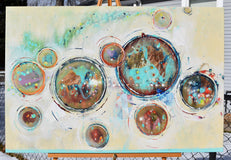 Original art for sale at UGallery.com | Where Light Begins by Cynthia Ligeros | $1,475 | mixed media artwork | 24' h x 36' w | thumbnail 3