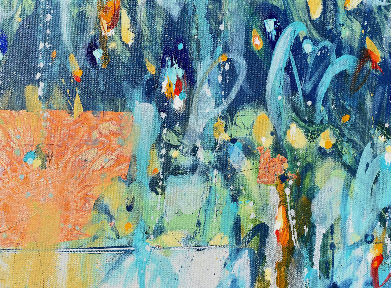 Blue Moon by Cynthia Ligeros |  Closeup View of Artwork 