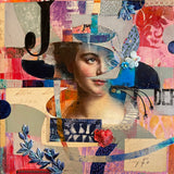 Original art for sale at UGallery.com | At a Loss for Words by Darlene McElroy | $625 | mixed media artwork | 12' h x 12' w | thumbnail 1