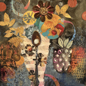 mixed media artwork by Darlene McElroy titled Change of Season Sweetness