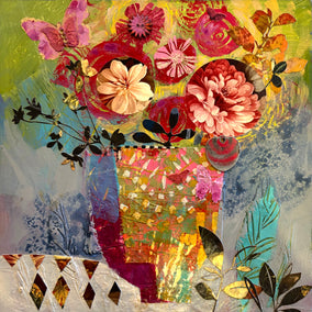 mixed media artwork by Darlene McElroy titled First Blush of Spring