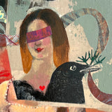 Original art for sale at UGallery.com | Following My Guide by Darlene McElroy | $425 | mixed media artwork | 8' h x 8' w | thumbnail 4
