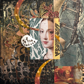 Original art for sale at UGallery.com | I Am the Tempest by Darlene McElroy | $475 | mixed media artwork | 10' h x 10' w