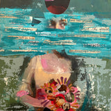 Original art for sale at UGallery.com | Lost in Thought by Darlene McElroy | $425 | mixed media artwork | 8' h x 8' w | thumbnail 1