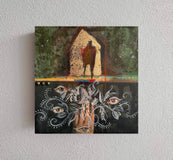 Original art for sale at UGallery.com | Neighborhood Watch by Darlene McElroy | $425 | mixed media artwork | 8' h x 8' w | thumbnail 3