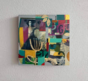 Original art for sale at UGallery.com | Puzzled by Darlene McElroy | $475 | mixed media artwork | 10' h x 10' w | thumbnail 3