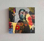 Original art for sale at UGallery.com | Side Eye by Darlene McElroy | $425 | mixed media artwork | 8' h x 8' w | thumbnail 3